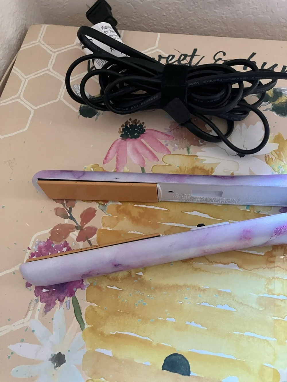 CHI Pink Marble Ceramic Hair Straightener - Smooth Styling Flat Iron